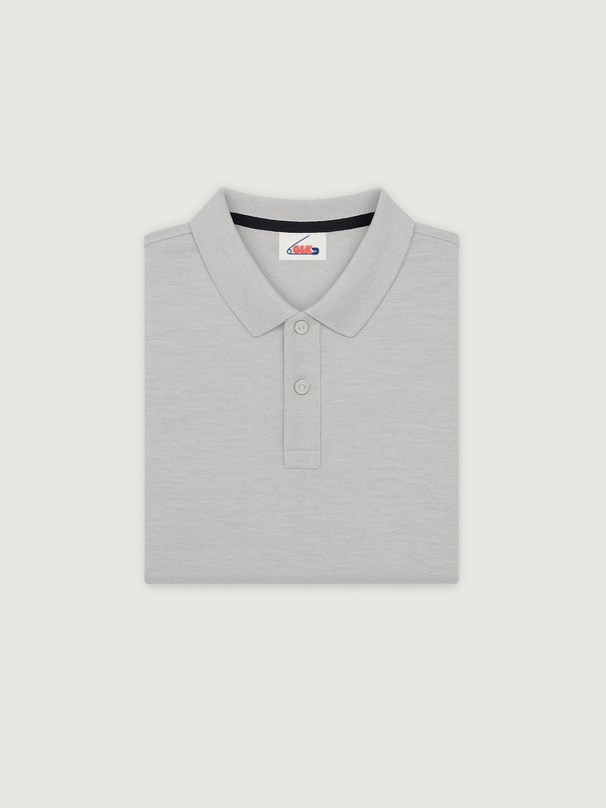 grey basic polo