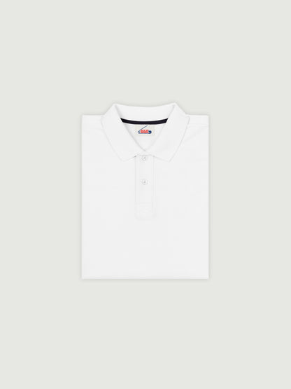 white basic polo
