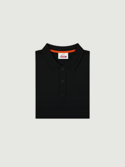 black basic polo