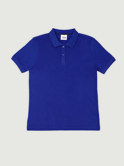 blaues Basic Polo