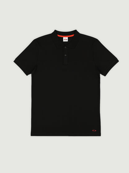 black basic polo
