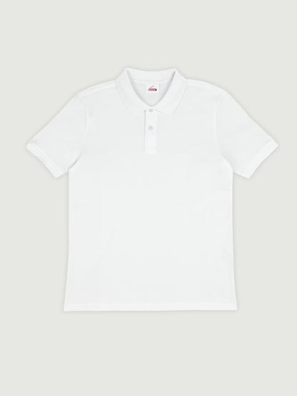 white basic polo
