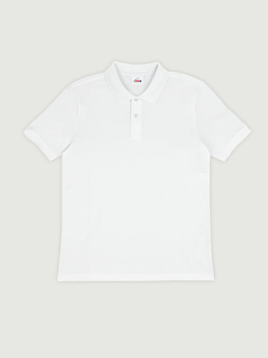 weißes Basic Polo
