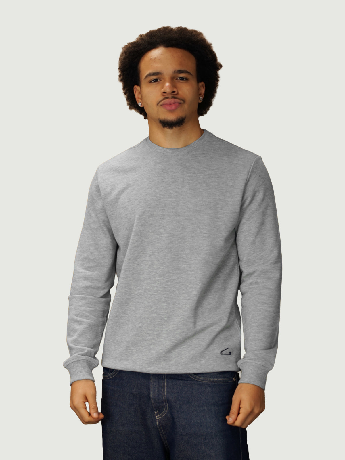 Basic Pullover grau