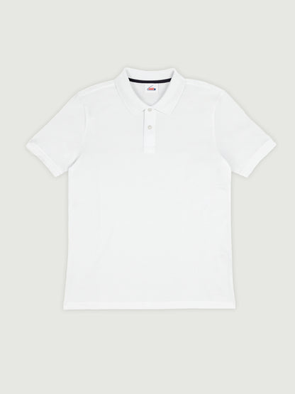 weißes Basic Polo