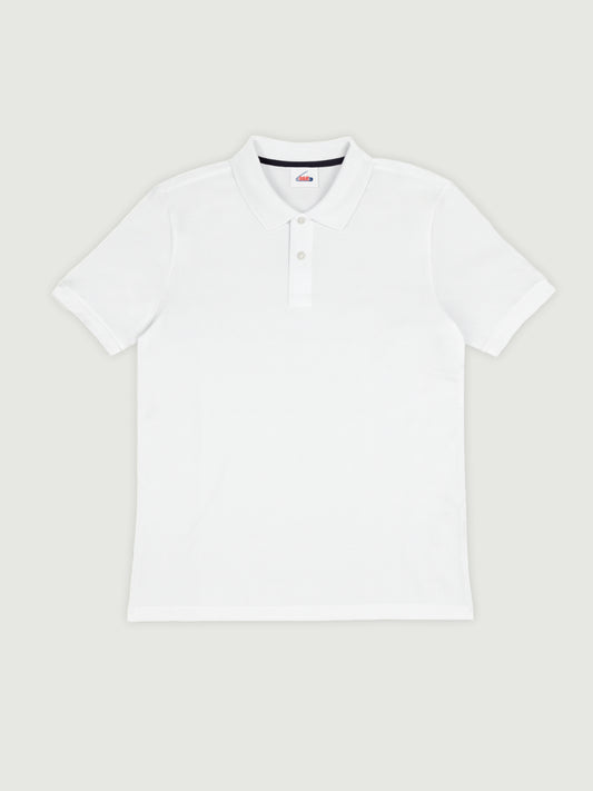 weißes Basic Polo